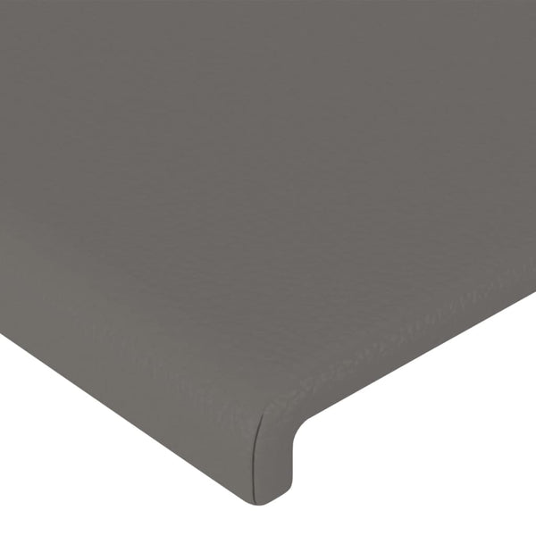 Kopfteil Grau 90x5x118/128 cm Kunstleder