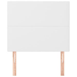 Kopfteil Weiß 100x5x118/128 cm Kunstleder