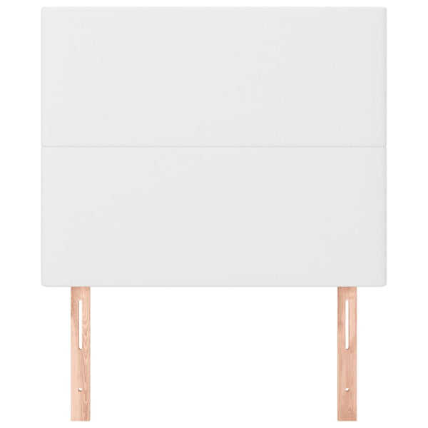 Kopfteil Weiß 100x5x118/128 cm Kunstleder