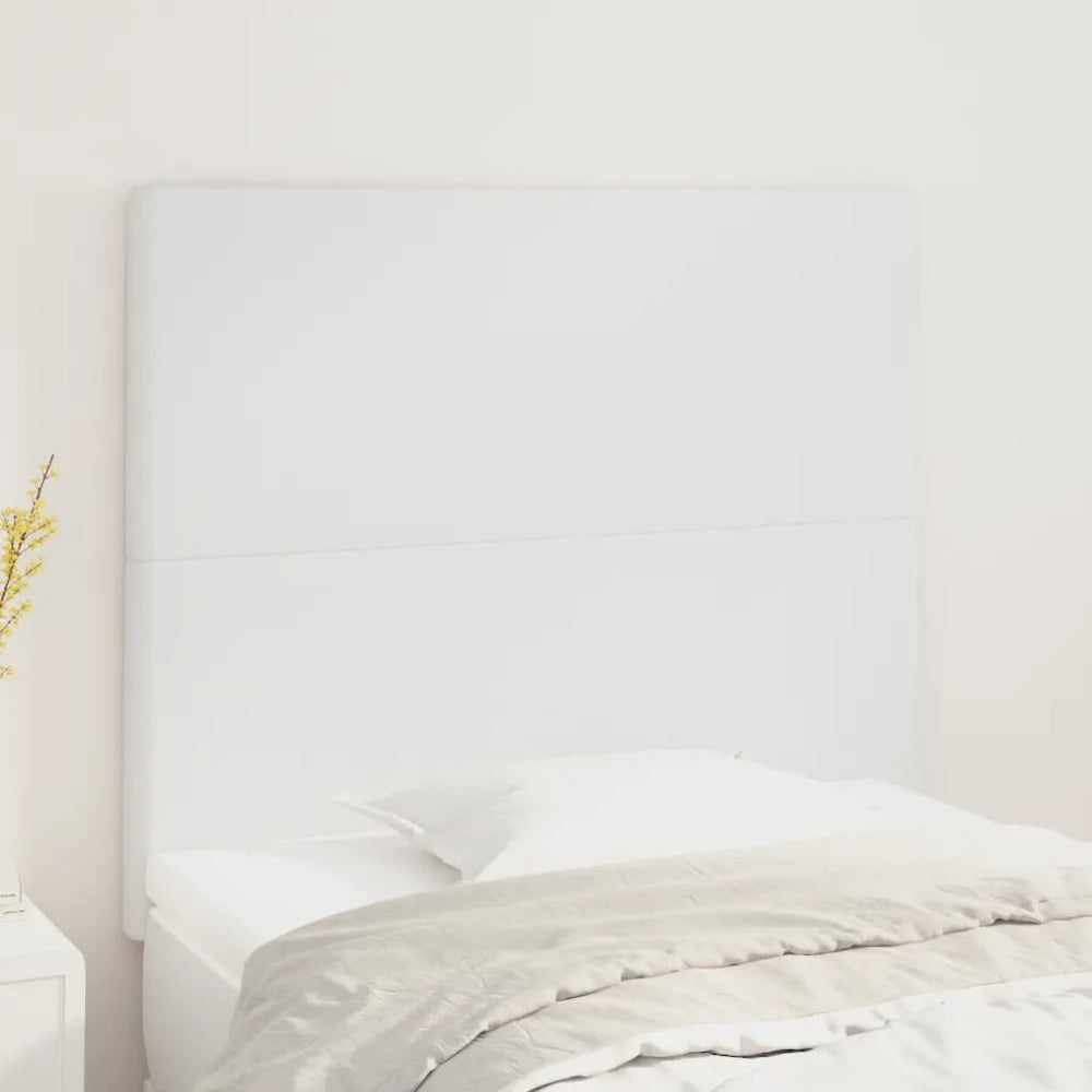 vidaXL Tête de lit Blanc 100x5x118/128 cm Similicuir