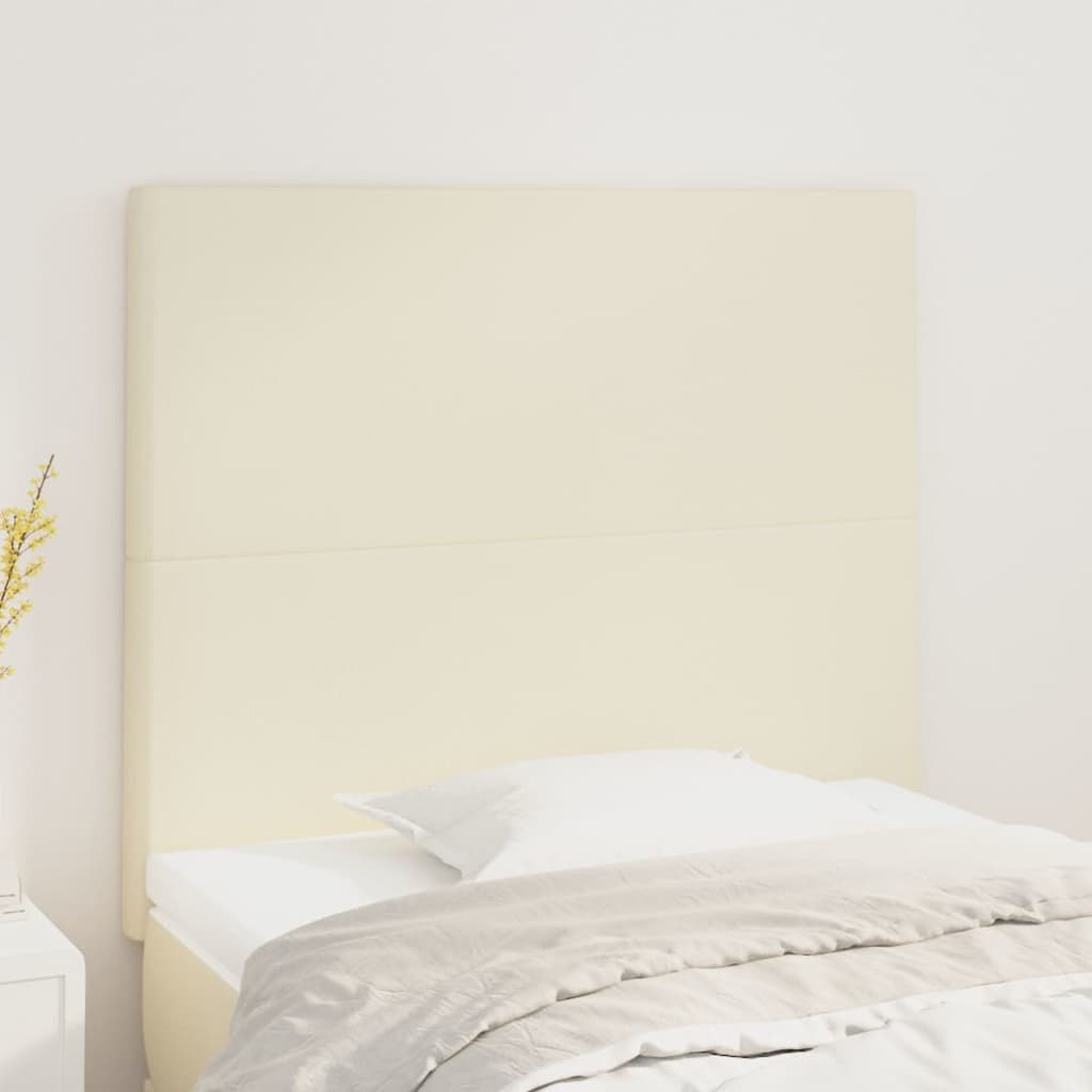 Kopfteil Creme 100x5x118/128 cm Kunstleder