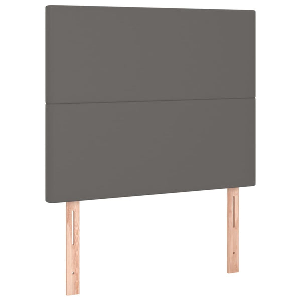 Kopfteil Grau 100x5x118/128 cm Kunstleder