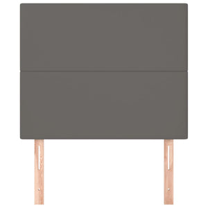 Kopfteil Grau 100x5x118/128 cm Kunstleder