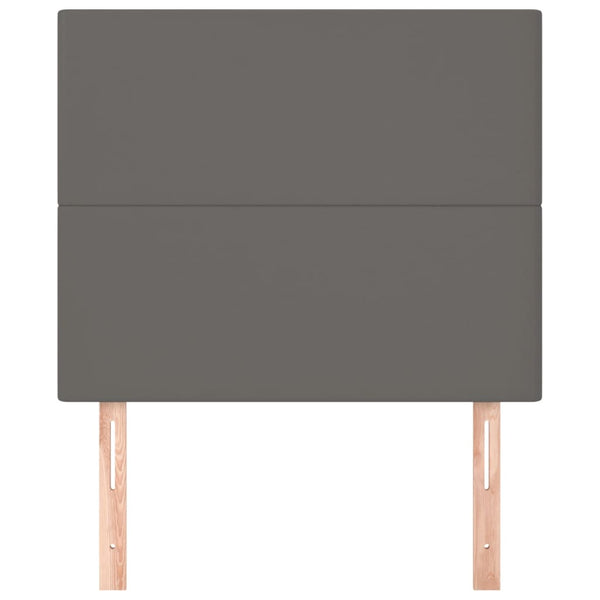 Kopfteil Grau 100x5x118/128 cm Kunstleder