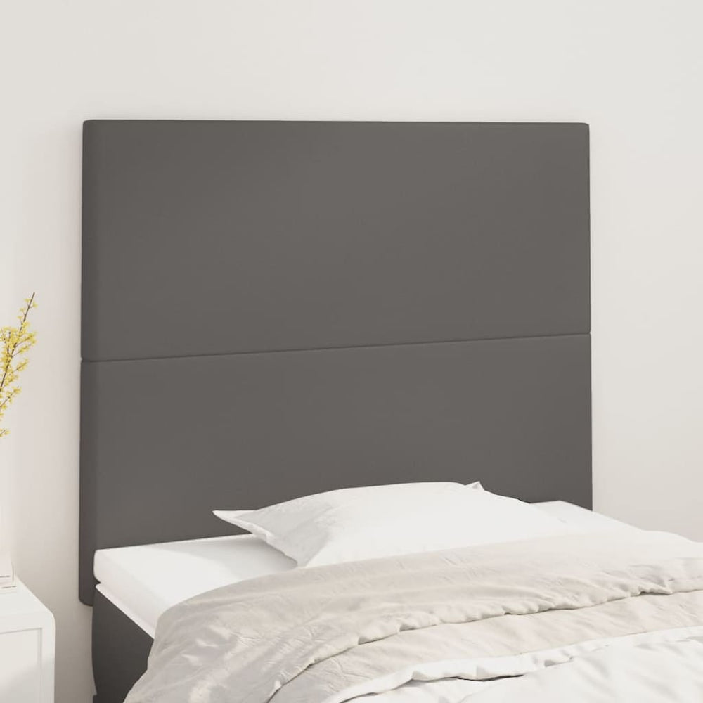 vidaXL Tête de lit Gris 100x5x118/128 cm Similicuir