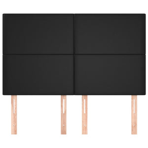 Kopfteil Schwarz 144x5x118/128 cm Kunstleder
