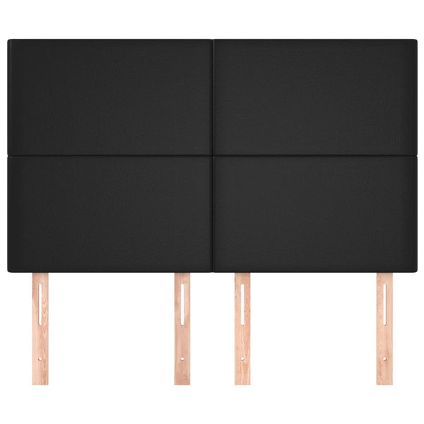 Kopfteil Schwarz 144x5x118/128 cm Kunstleder