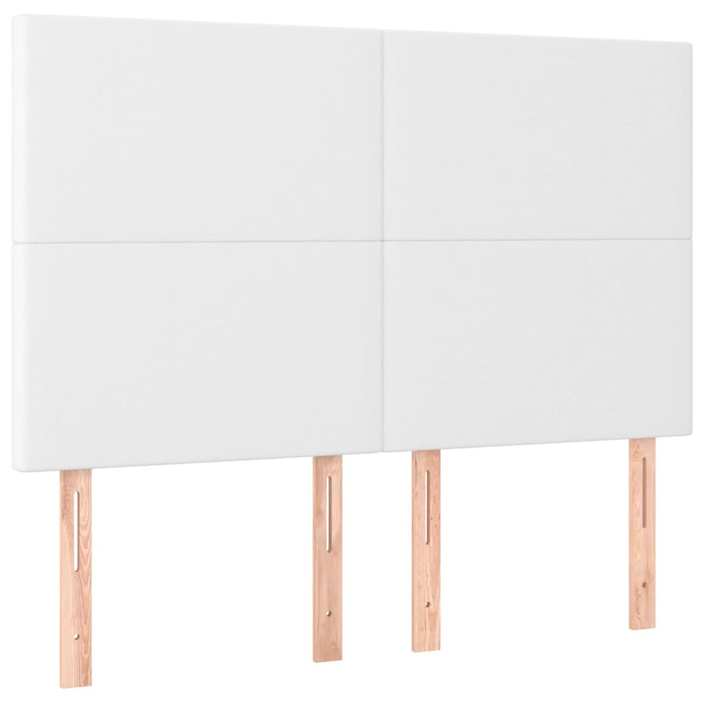 vidaXL Tête de lit Blanc 144x5x118/128 cm Similicuir