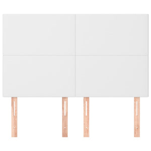 Kopfteil Weiß 144x5x118/128 cm Kunstleder