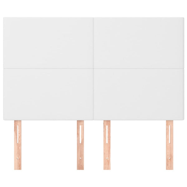 Kopfteil Weiß 144x5x118/128 cm Kunstleder
