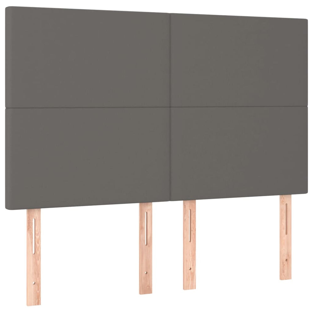 vidaXL Tête de lit Gris 144x5x118/128 cm Similicuir