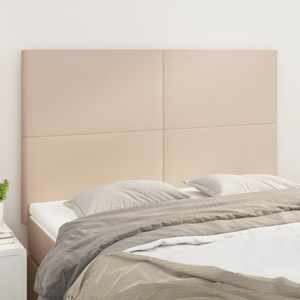 vidaXL Tête de lit Cappuccino 144x5x118/128 cm Similicuir