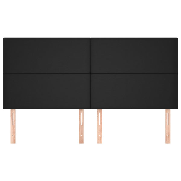 Kopfteil Schwarz 160x5x118/128 cm Kunstleder