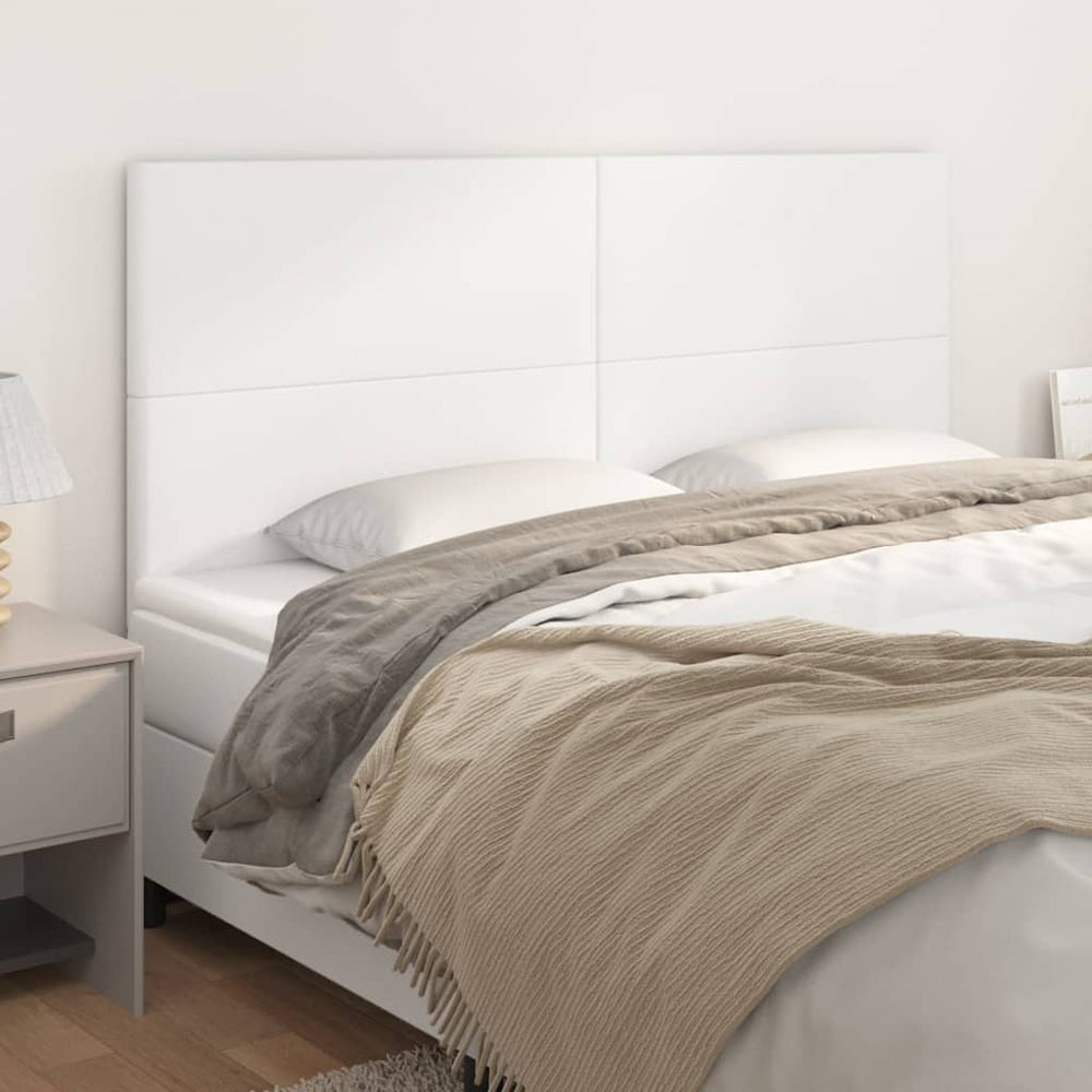 vidaXL Tête de lit blanc 160x5x118/128 cm similicuir
