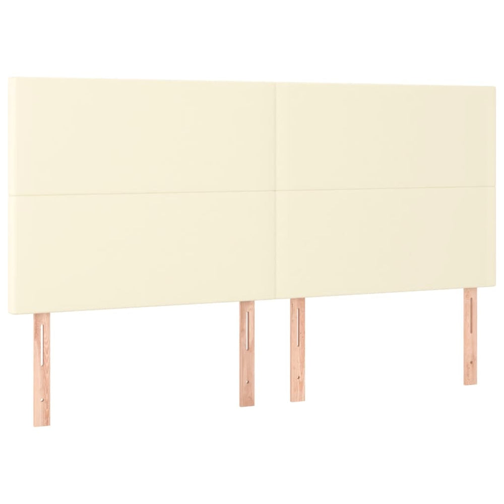 vidaXL Tête de lit crème 160x5x118/128 cm similicuir