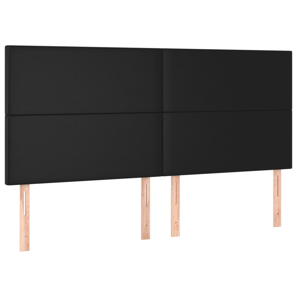 vidaXL Tête de lit Noir 180x5x118/128 cm Similicuir