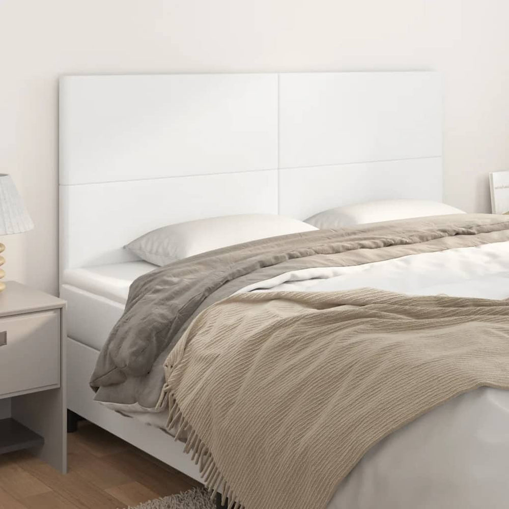 vidaXL Tête de lit Blanc 180x5x118/128 cm Similicuir