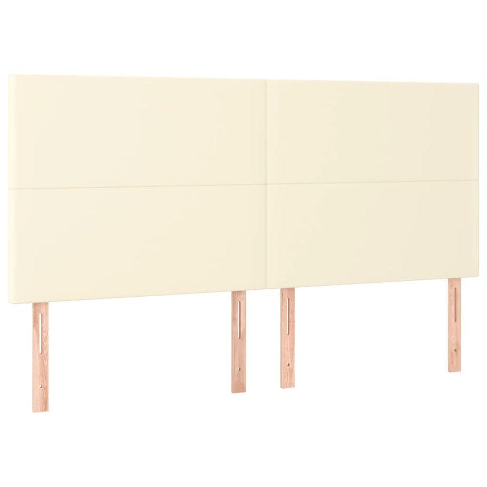 vidaXL Tête de lit crème 180x5x118/128 cm similicuir