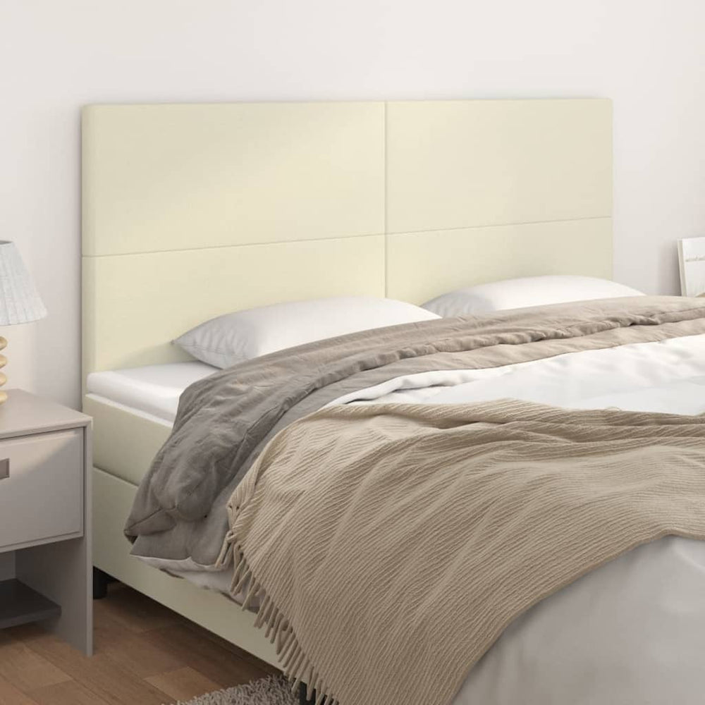 vidaXL Tête de lit crème 180x5x118/128 cm similicuir