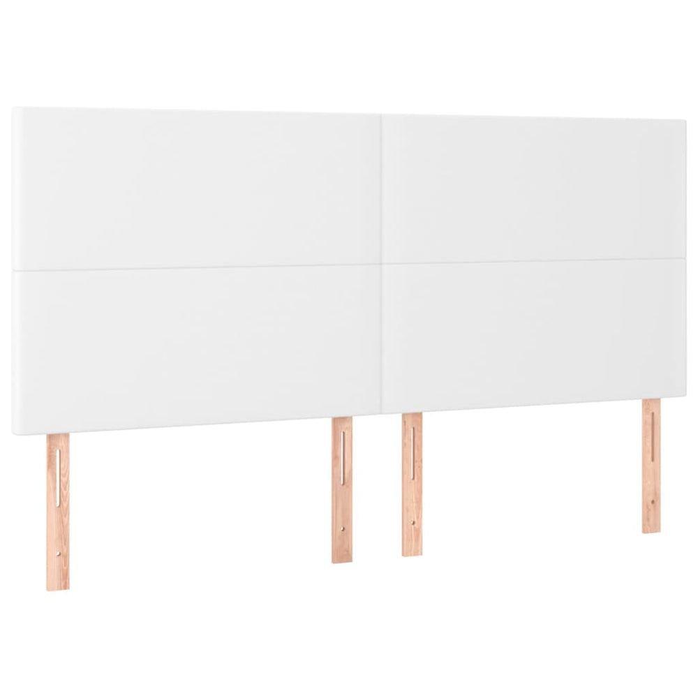 vidaXL Tête de lit Blanc 200x5x118/128 cm Similicuir