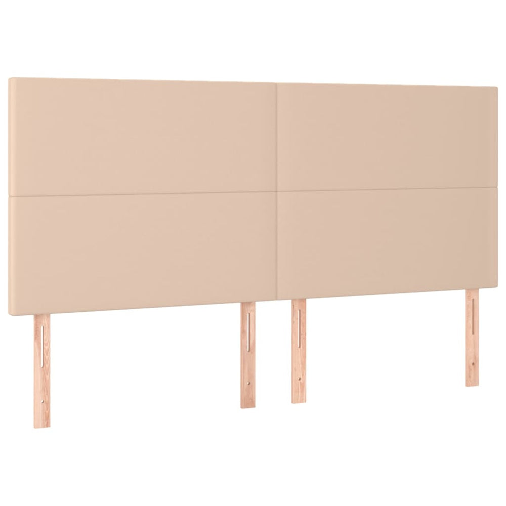 vidaXL Tête de lit Cappuccino 200x5x118/128 cm Similicuir