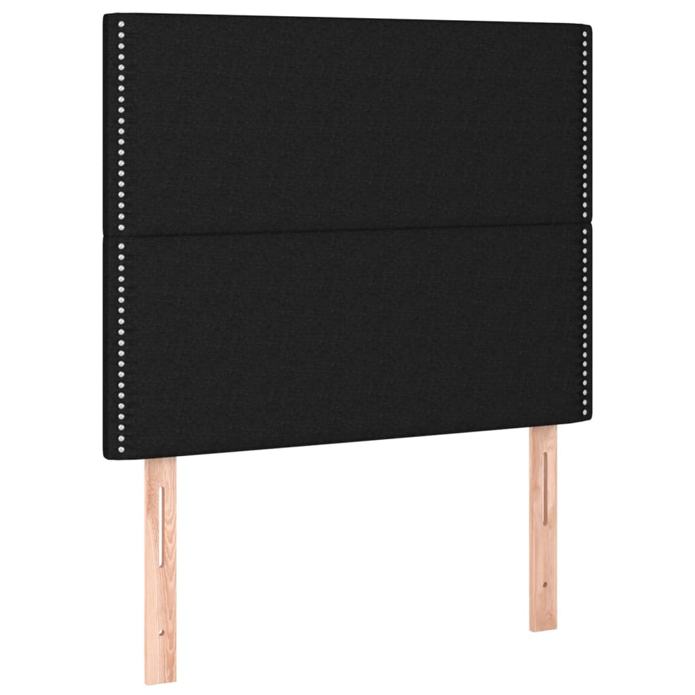 vidaXL Tête de lit Noir 80x5x118/128 cm Tissu