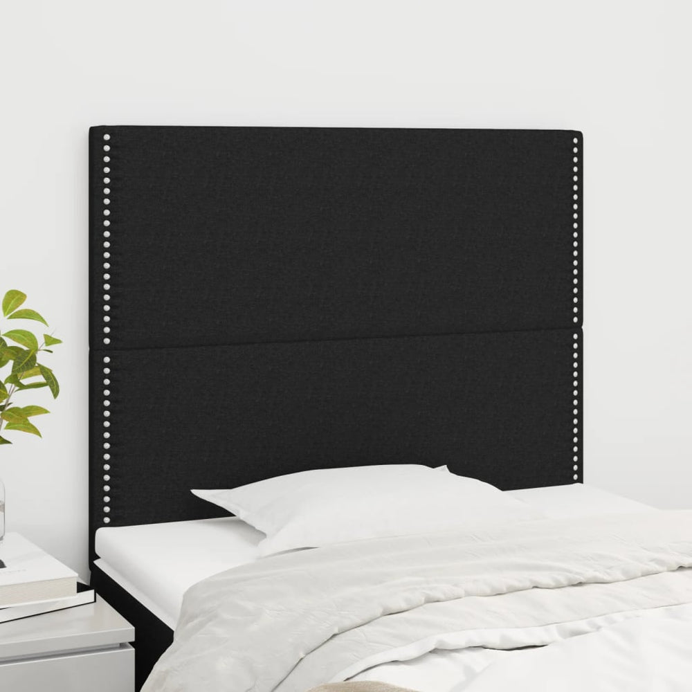 vidaXL Tête de lit Noir 80x5x118/128 cm Tissu