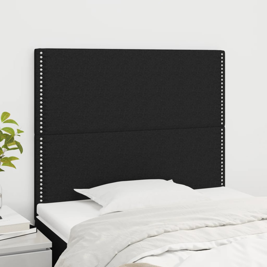Kopfteil Schwarz 80x5x118/128 cm Stoff