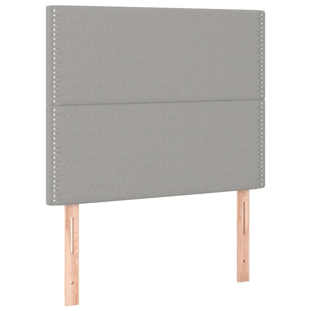 vidaXL Tête de lit Gris clair 90x5x118/128 cm Tissu