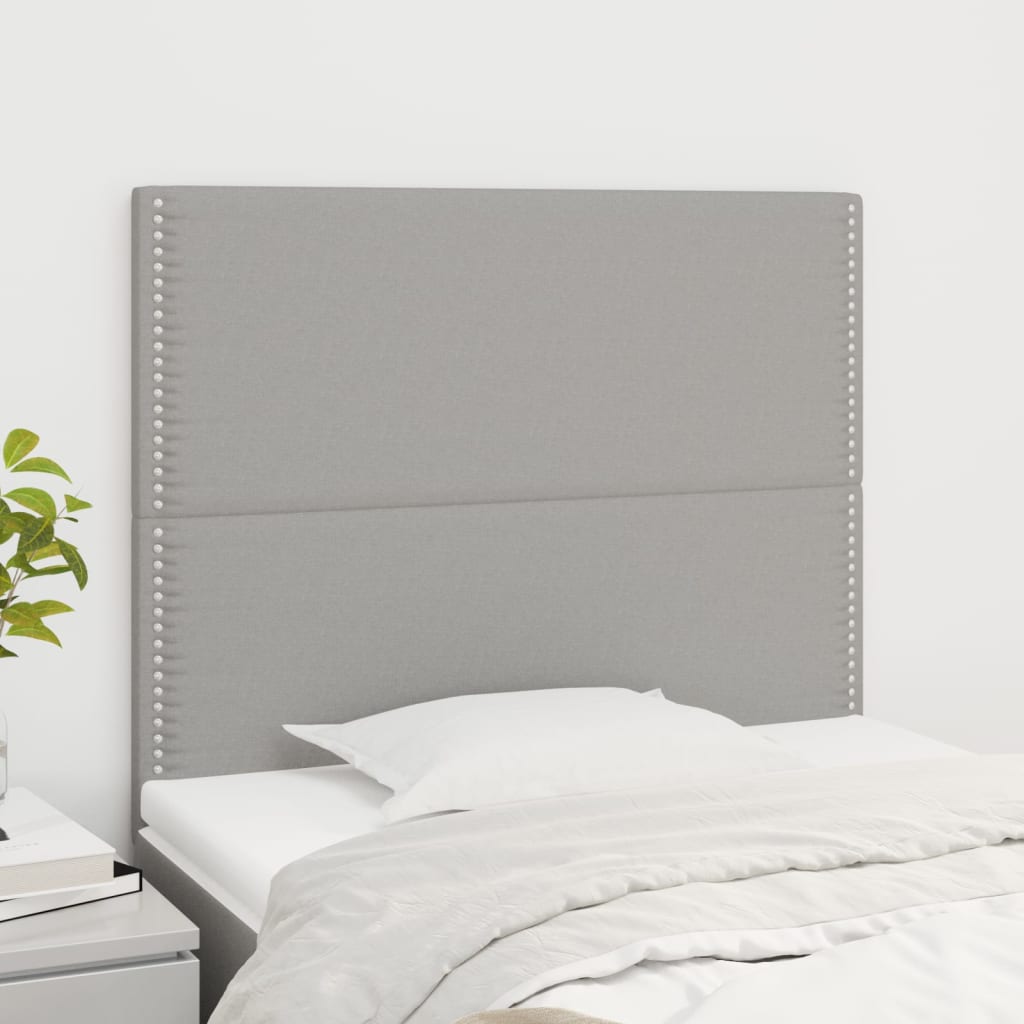 Kopfteil Hellgrau 90x5x118/128 cm Stoff