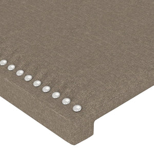 Kopfteil Taupe 90x5x118/128 cm Stoff