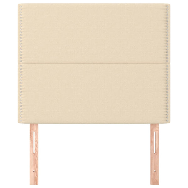 Kopfteil Creme 90x5x118/128 cm Stoff