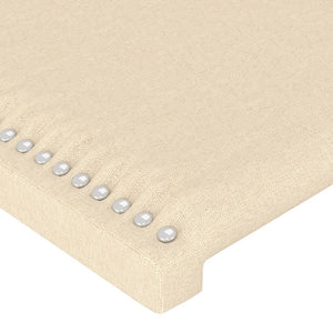 Kopfteil Creme 90x5x118/128 cm Stoff