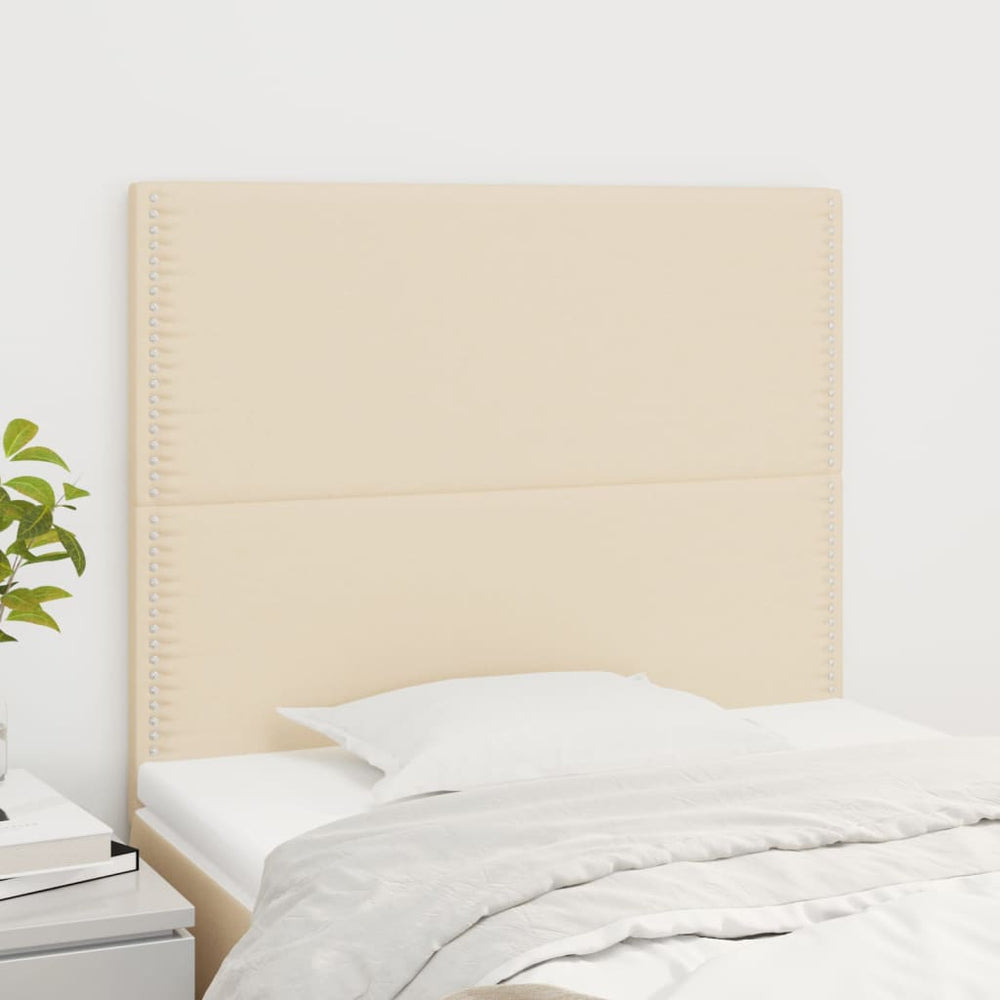 vidaXL Tête de lit crème 90x5x118/128 cm tissu