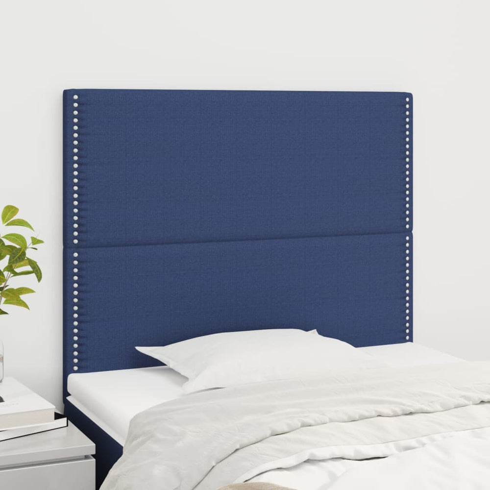 vidaXL Tête de lit bleu 90x5x118/128 cm Tissu