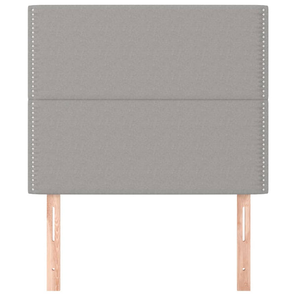 Kopfteil Hellgrau 100 x 5 x 118/128 cm Stoff