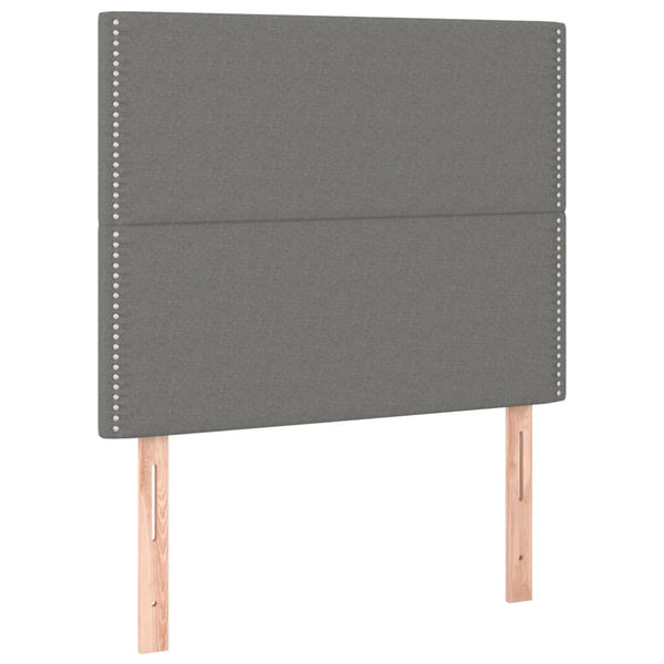 Kopfteil Dunkelgrau 100 x 5 x 118/128 cm Stoff