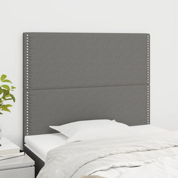 Kopfteil Dunkelgrau 100 x 5 x 118/128 cm Stoff