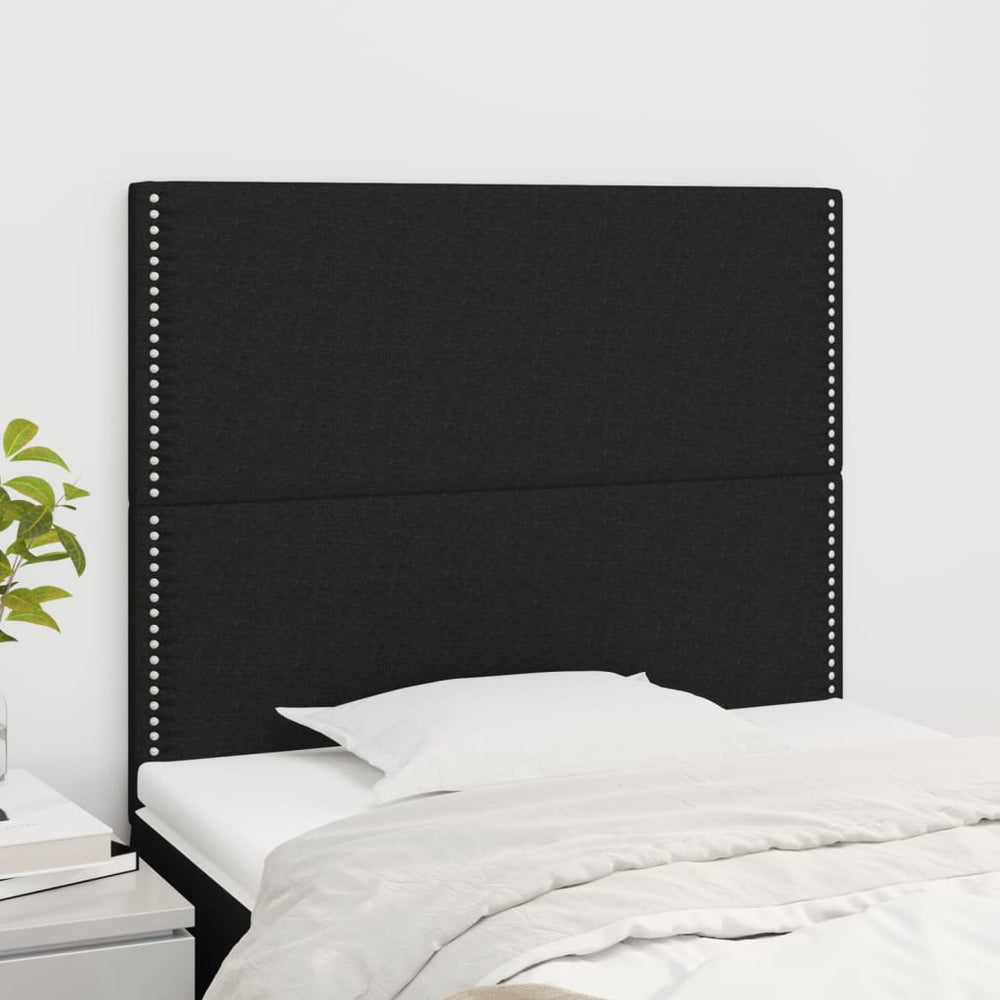 vidaXL Tête de lit en tissu Noir 100 x 5 x 118/128 cm