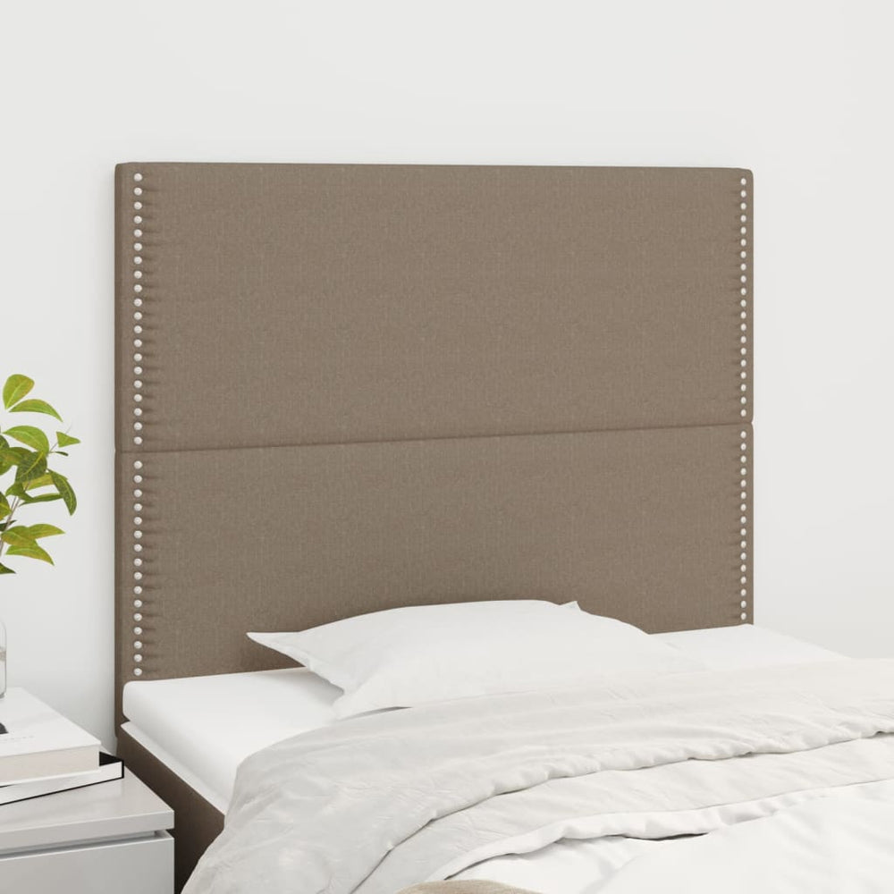 vidaXL Tête de lit taupe 100x5x118/128 cm tissu