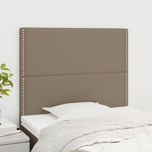 Kopfteil Taupe 100x5x118/128 cm Stoff