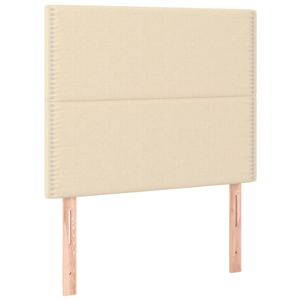 vidaXL Tête de lit Crème 100x5x118/128 cm Tissu