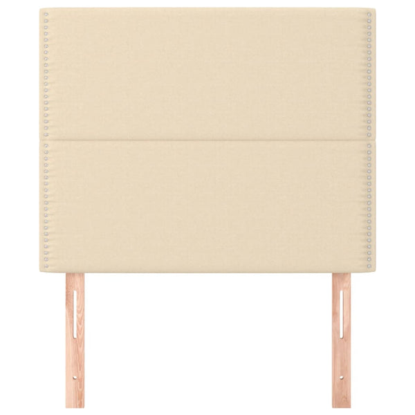 Kopfteil Creme 100x5x118/128 cm Stoff