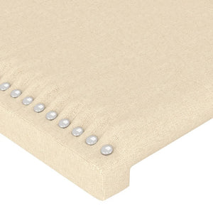Kopfteil Creme 100x5x118/128 cm Stoff