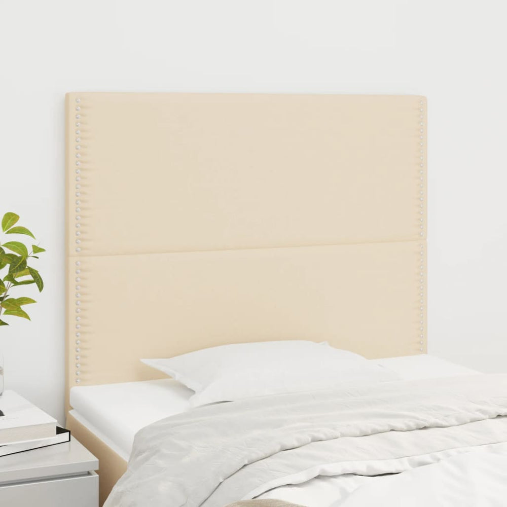 vidaXL Tête de lit Crème 100x5x118/128 cm Tissu