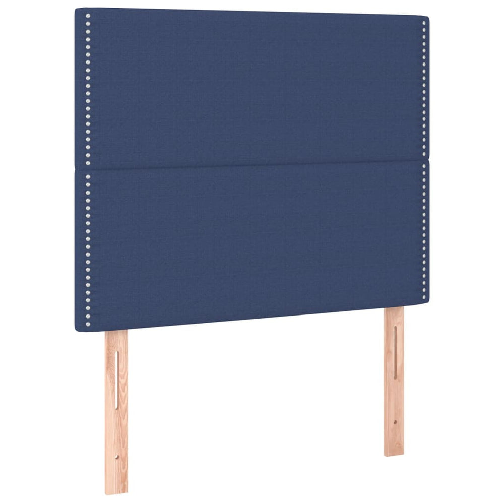 vidaXL Tête de lit bleue 100 x 5 x 118/128 cm Tissu