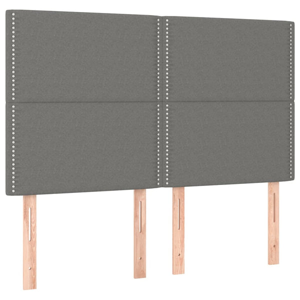 Kopfteil Dunkelgrau 144 x 5 x 118/128 cm Stoff