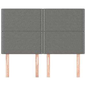 Kopfteil Dunkelgrau 144 x 5 x 118/128 cm Stoff