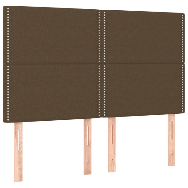 Kopfteil Dunkelbraun 144x5x118/128 cm Stoff