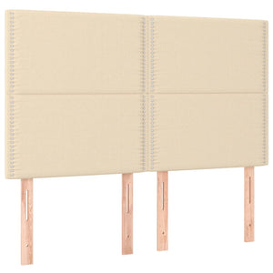 Kopfteil Creme 144x5x118/128 cm Stoff